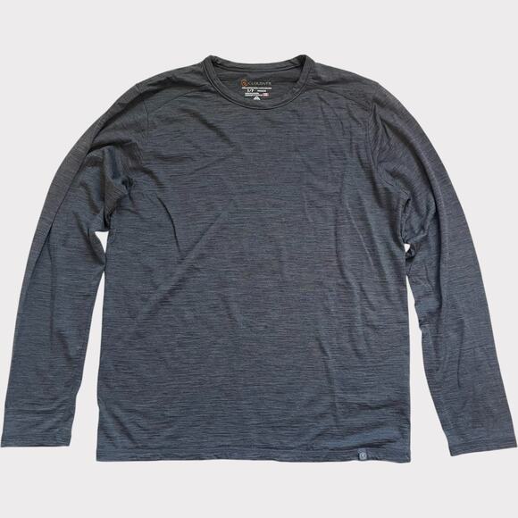 Cloudveil 100% Merino Wool Base Layer Long Sleeve Shirt Crew Neck Heathered - Picture 1 of 9